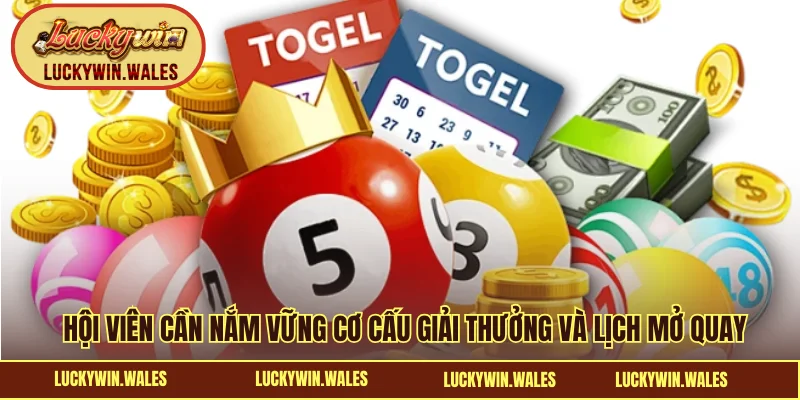 Hội viên cần nắm vững cơ cấu giải thưởng và lịch mở quay